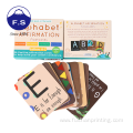 Custom Full Color Printing Alphabet Learning Flash Cards